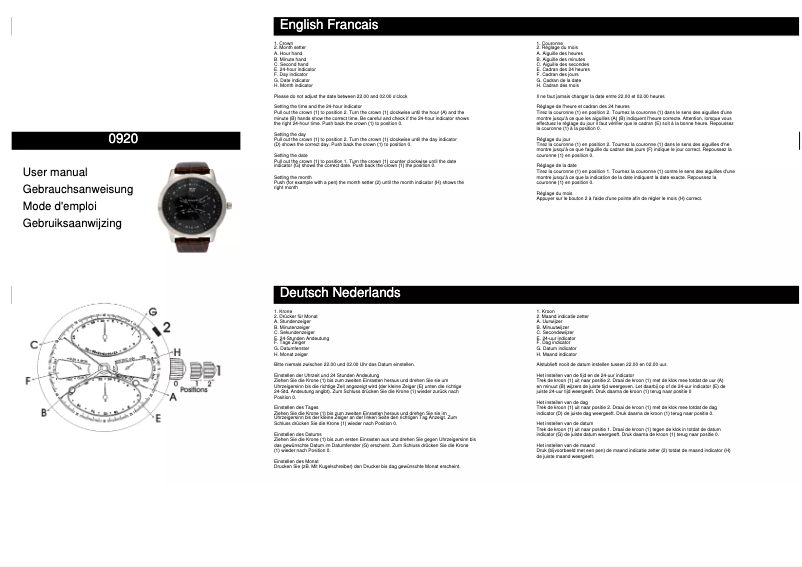 Page n°1 - Manuel utilisateur Davis 0920