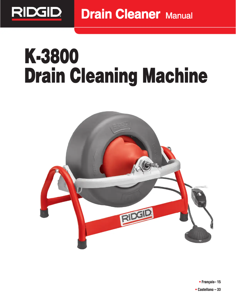 Image de la première page du manuel de l'appareil K-3800