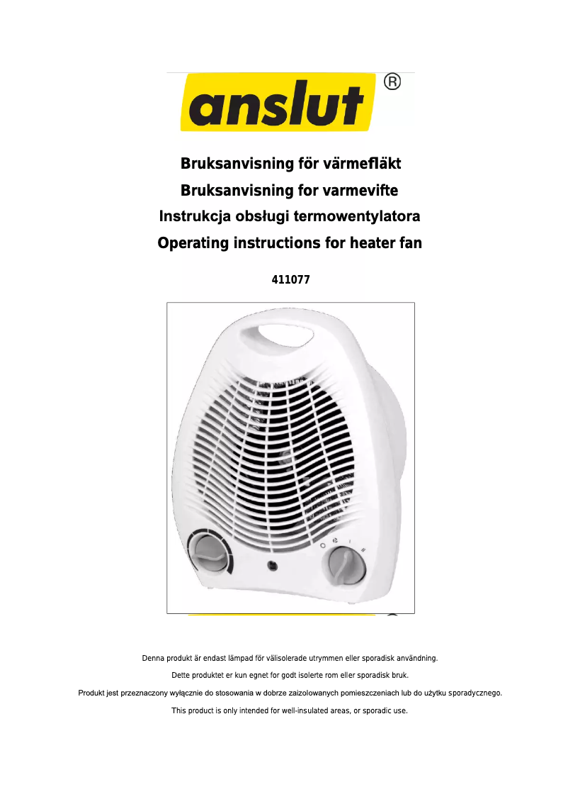 Image de la première page du manuel de l'appareil 411-077