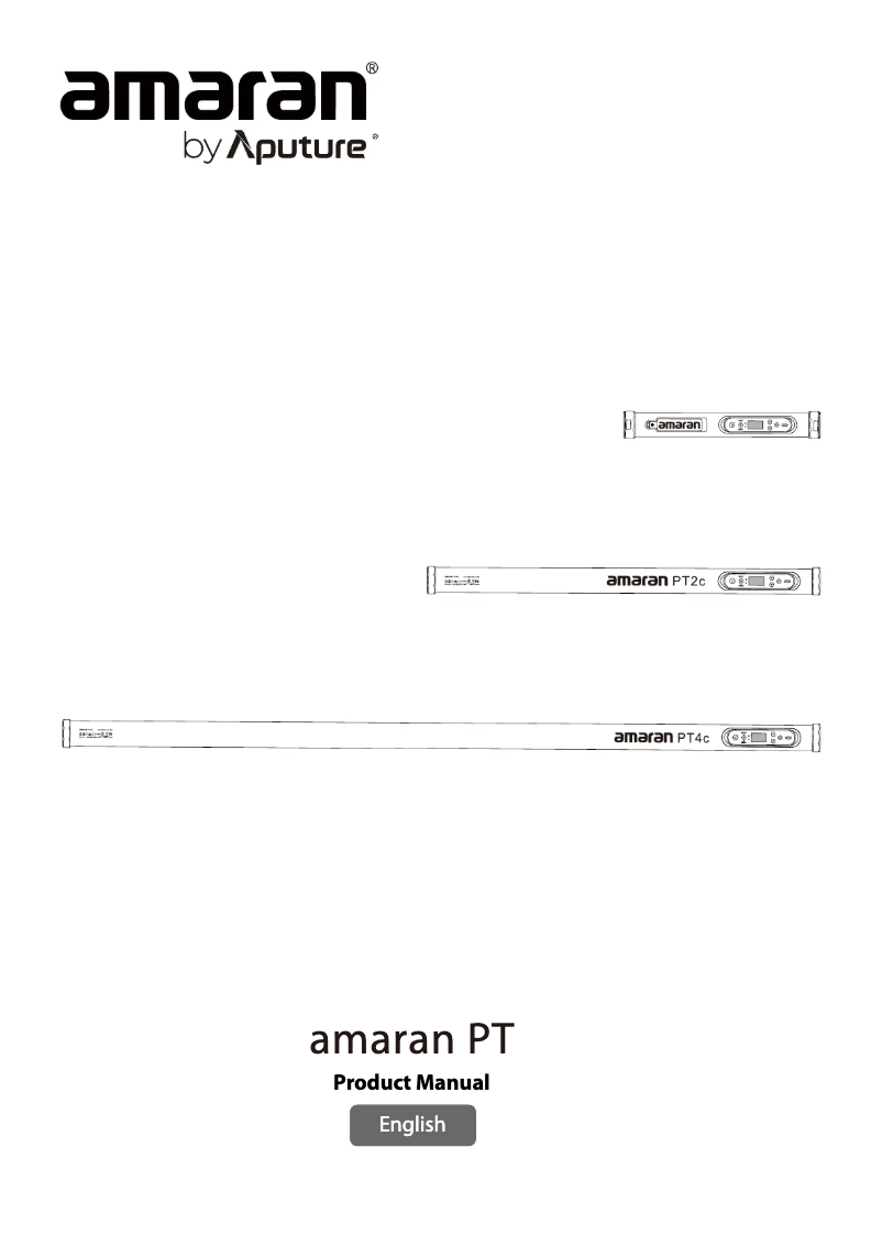 Page n°1 - Manuel utilisateur Amaran PT2c