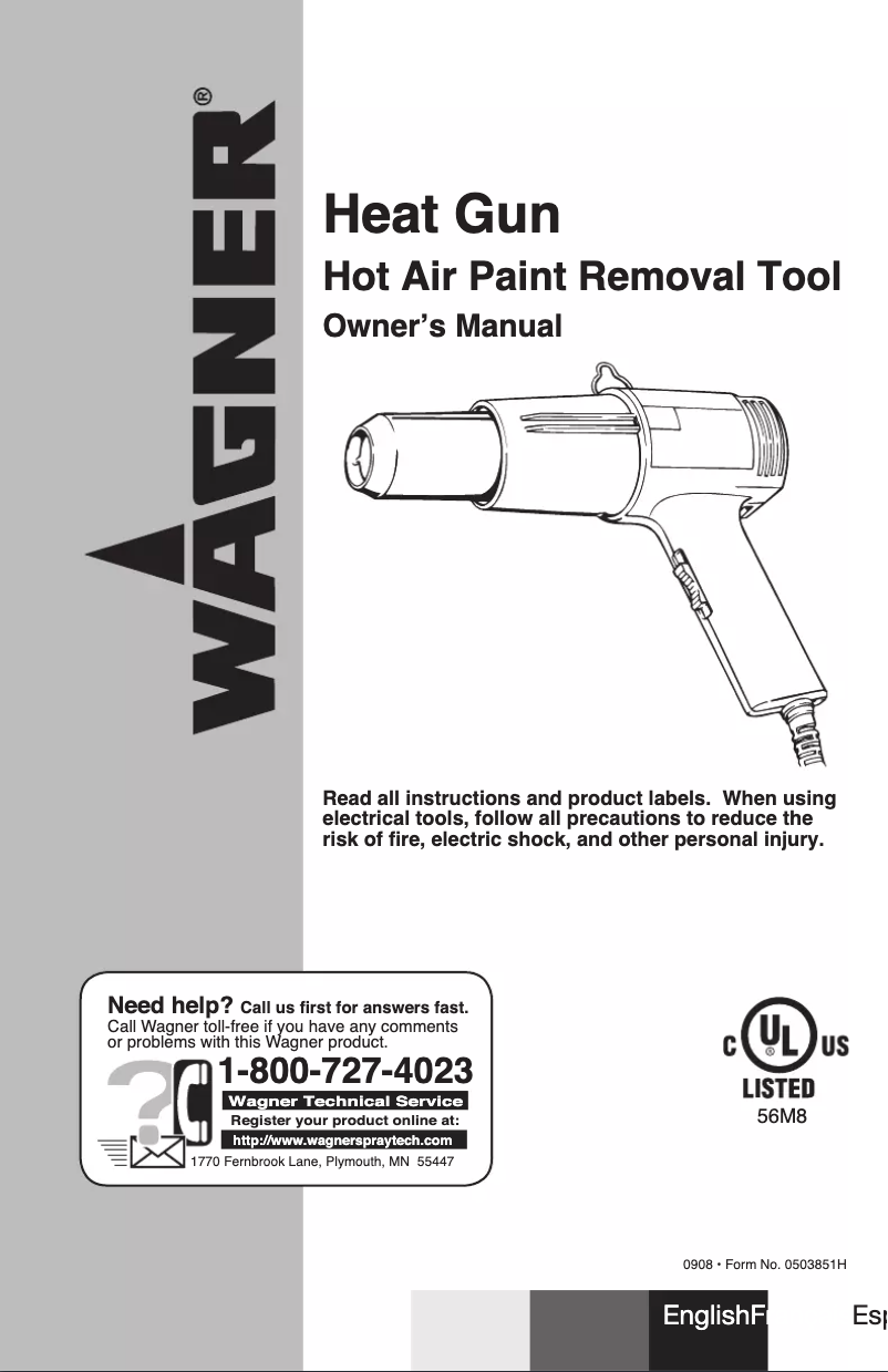 Page n°1 - Manuel utilisateur Wagner SprayTech HT1000