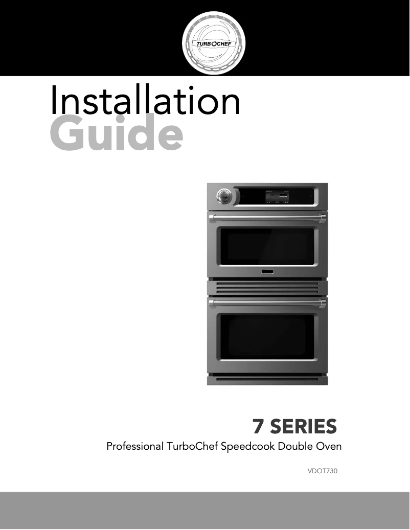 Page 1 de la notice Guide d'installation Viking VDOT730SS