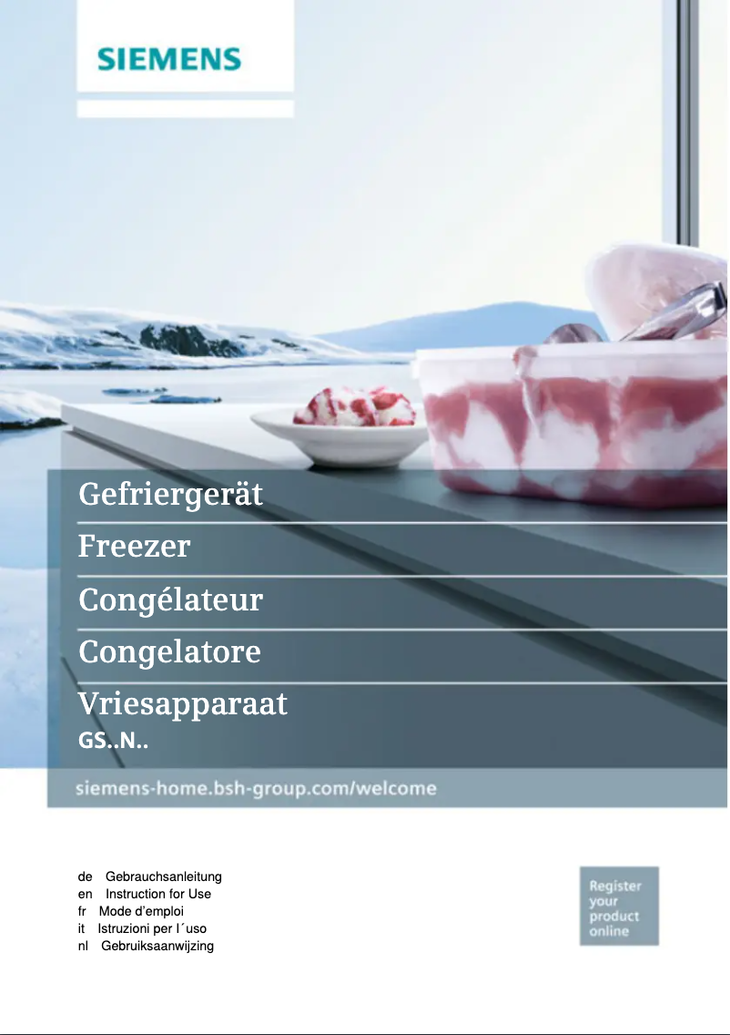 Page 1 de la notice Manuel utilisateur Siemens GS36NXI3P