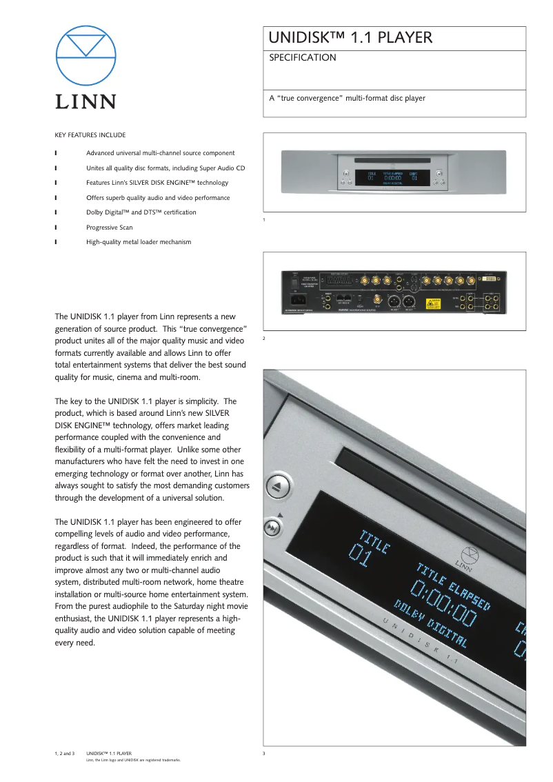 Image de la première page du manuel de l'appareil Unidisk 1.1