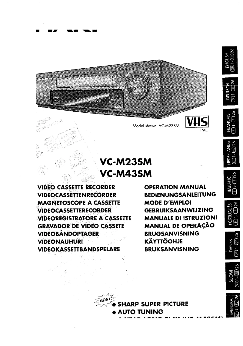 Page n°1 - Manuel utilisateur Sharp VC-M43