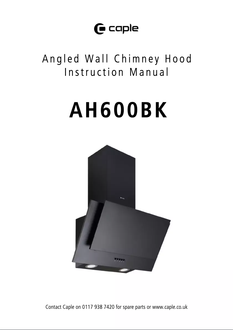 Page n°1 - Manuel utilisateur Caple AH600BK