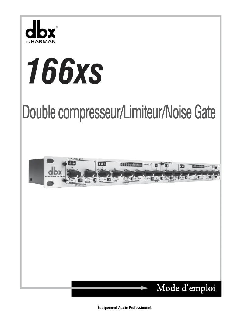 Page 1 de la notice Manuel utilisateur DBX 166xs
