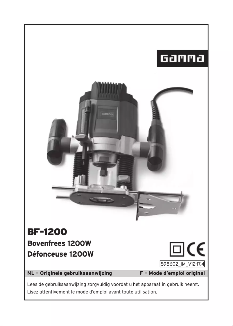 Page n°1 - Manuel utilisateur Gamma BF-1200