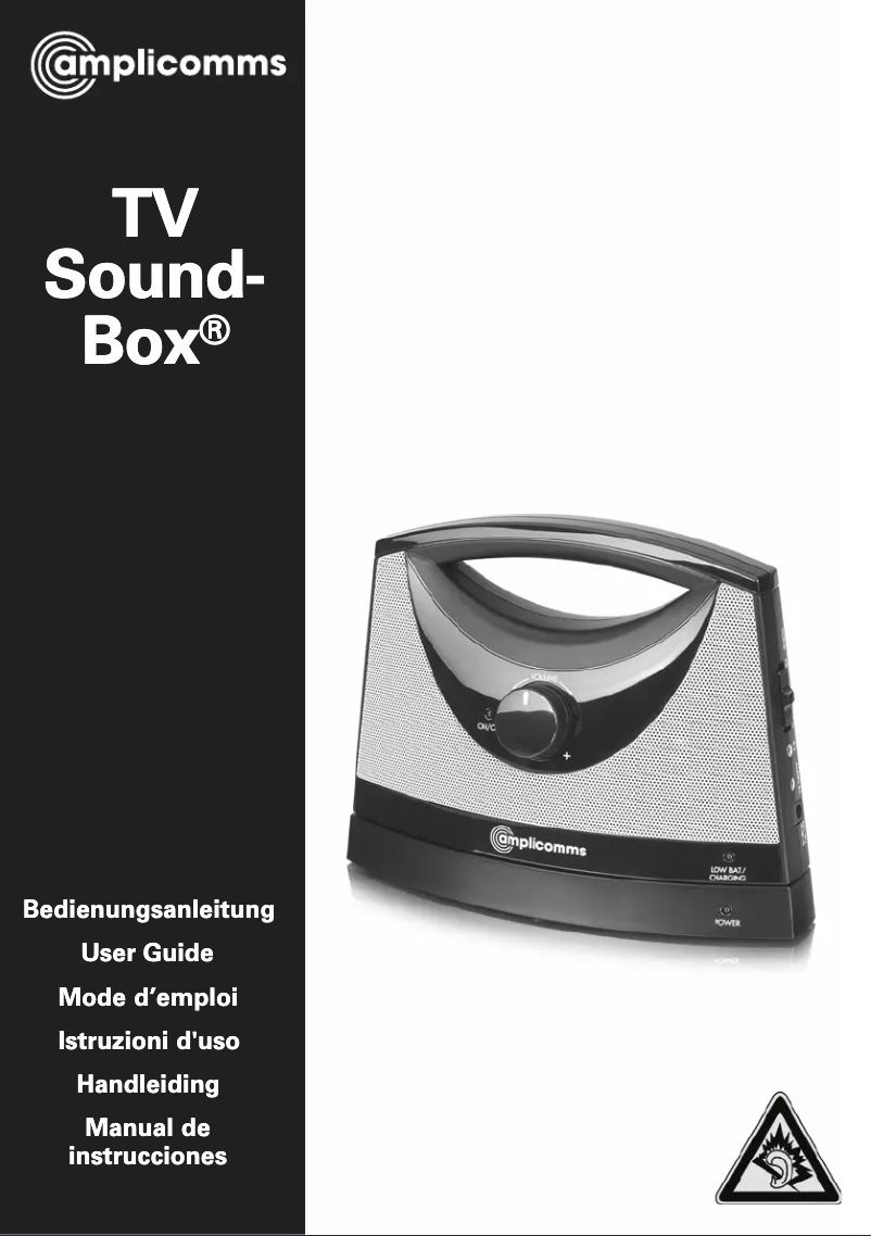 Page 1 de la notice Manuel utilisateur Amplicom TV SoundBox