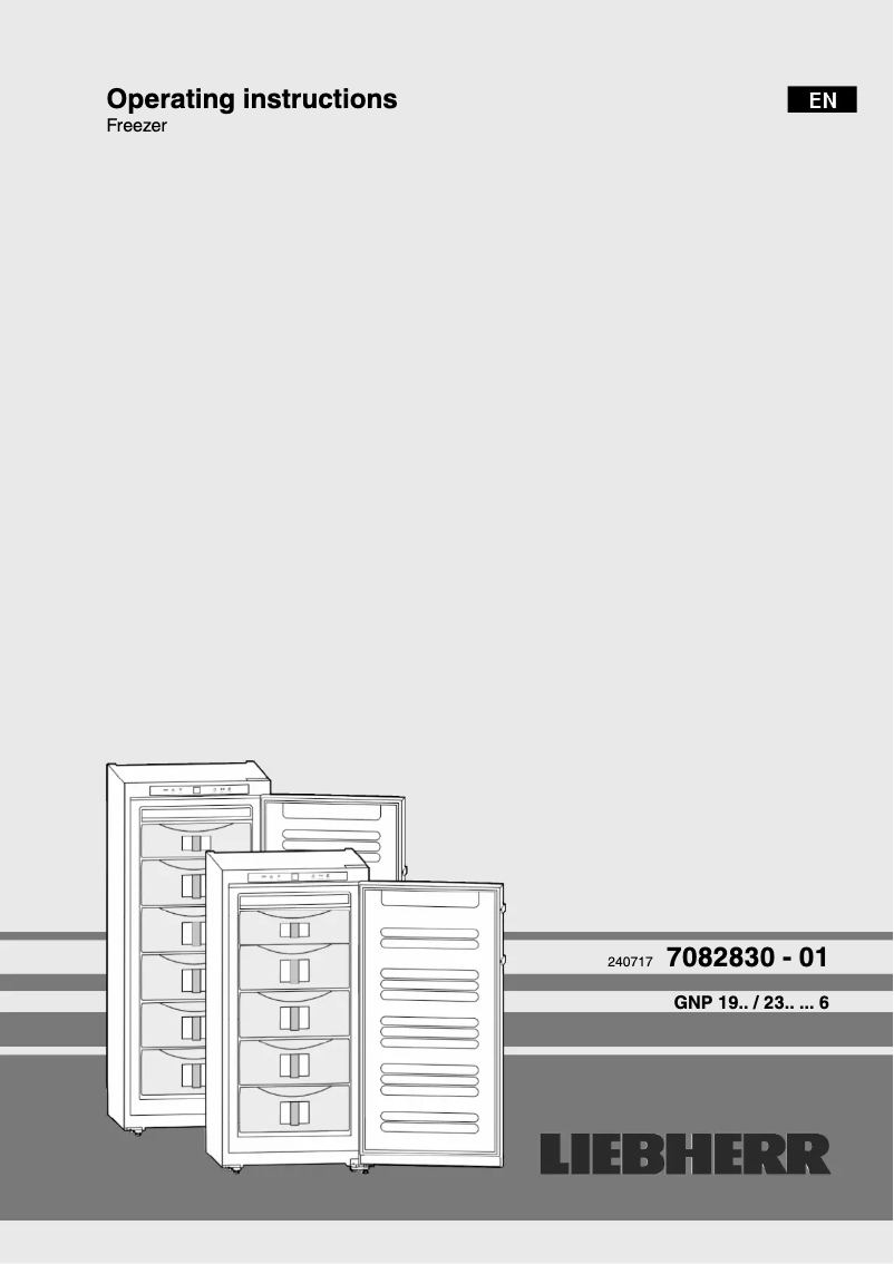 Page 1 de la notice Manuel utilisateur Liebherr GNP 2356