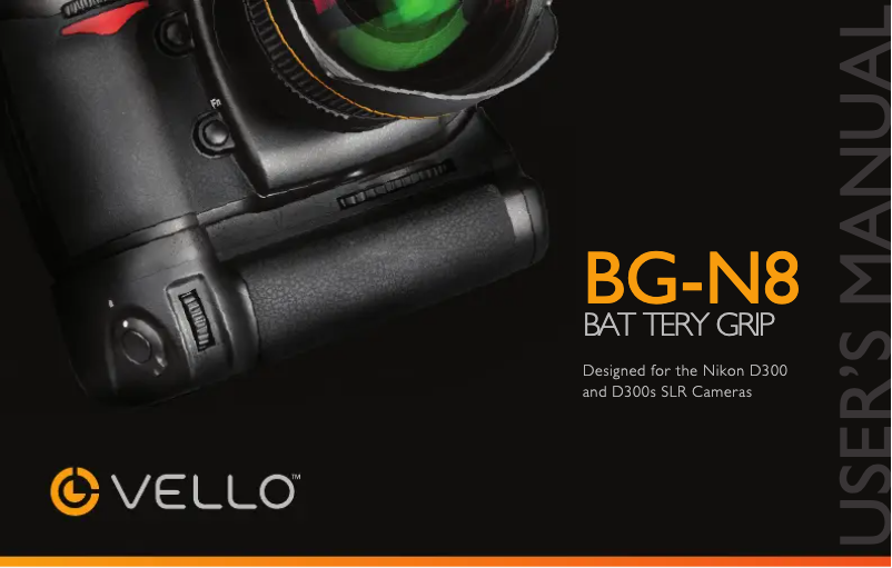 Page n°1 - Manuel utilisateur Vello BG-N8