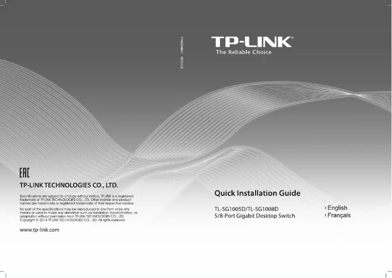 Página 1 del manual Guía de instalación TP-Link TL-SG1005D