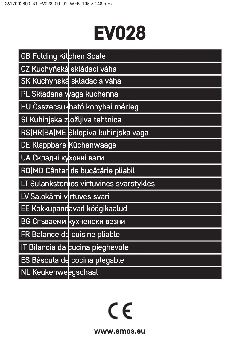 Página 1 del manual Manual de usuario Emos EV028