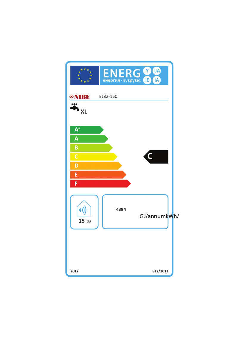 Página 1 del manual Etiqueta energética Nibe EL 230