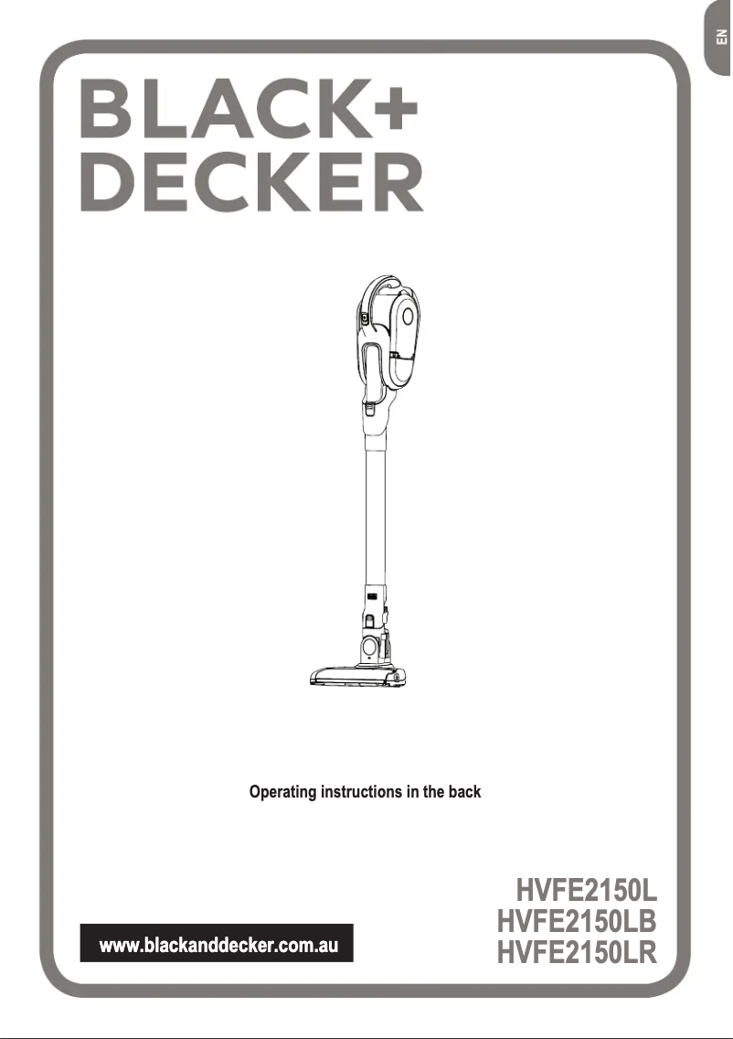 Page n°1 - Manuel utilisateur Black & Decker HVFE2150LB