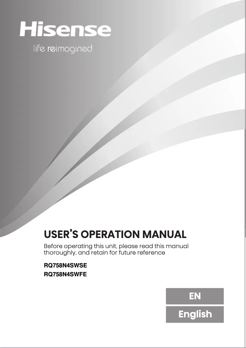 Image de la première page du manuel de l'appareil RQ758N4SWFE