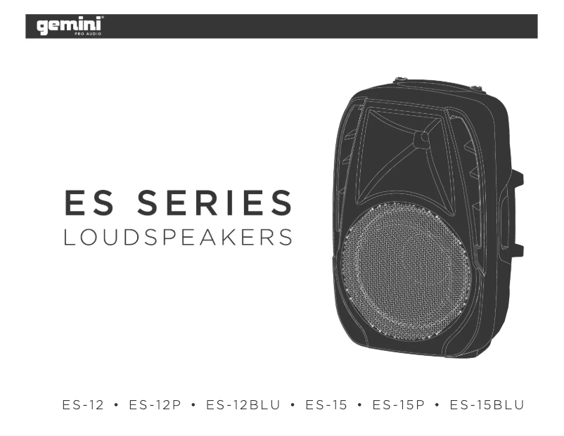 Page 1 of the manual User Manual Gemini ES-10BLU