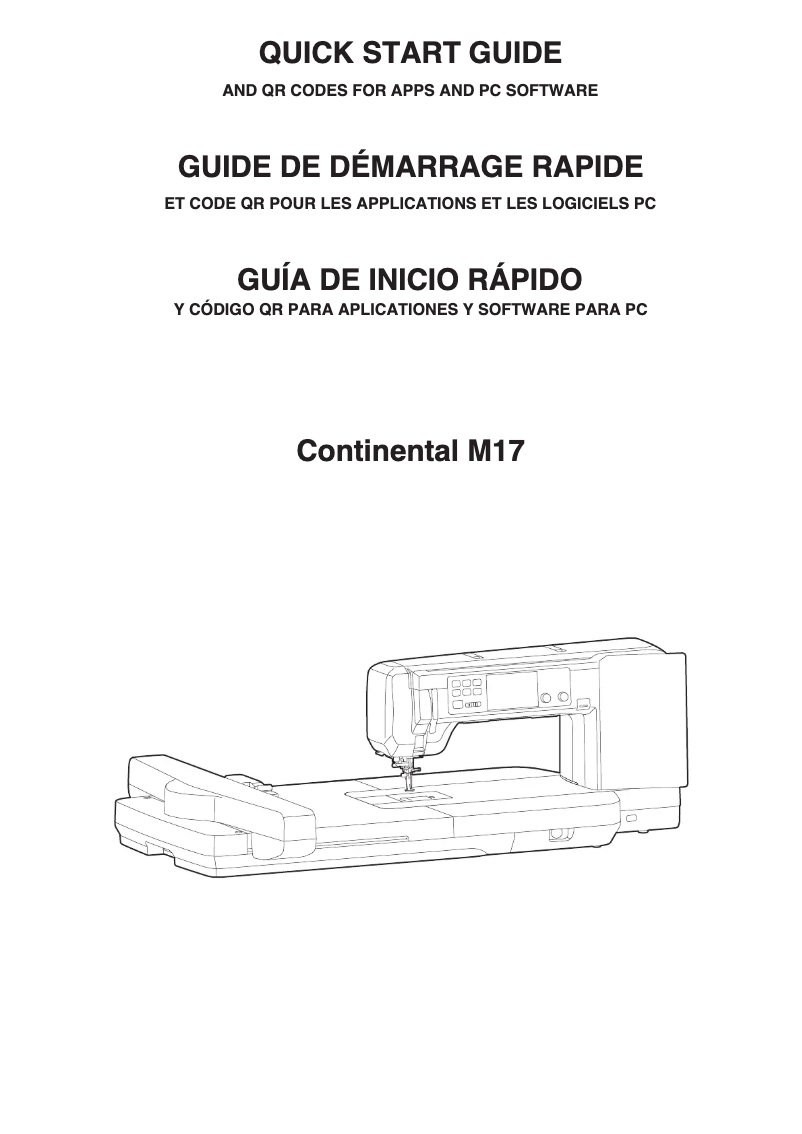 Page 1 de la notice Fiche technique Janome Continental M17