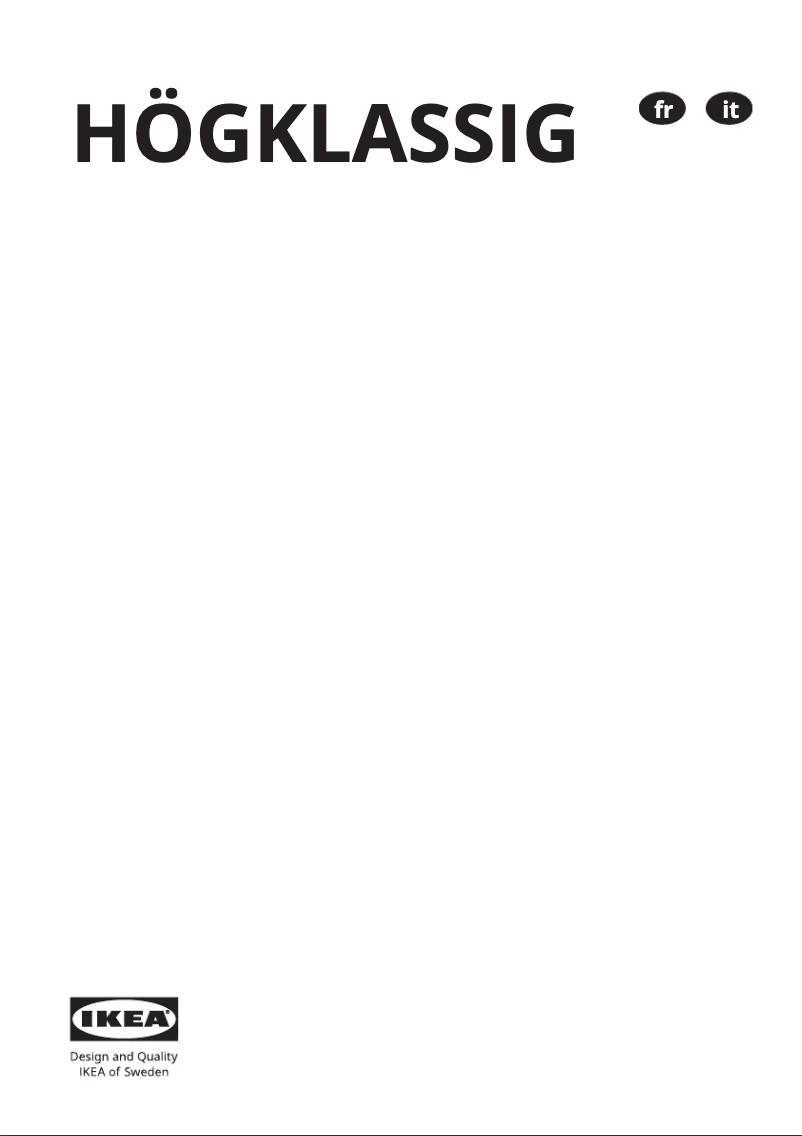 Image de la première page du manuel de l'appareil HÖGKLASSIG 404.678.26