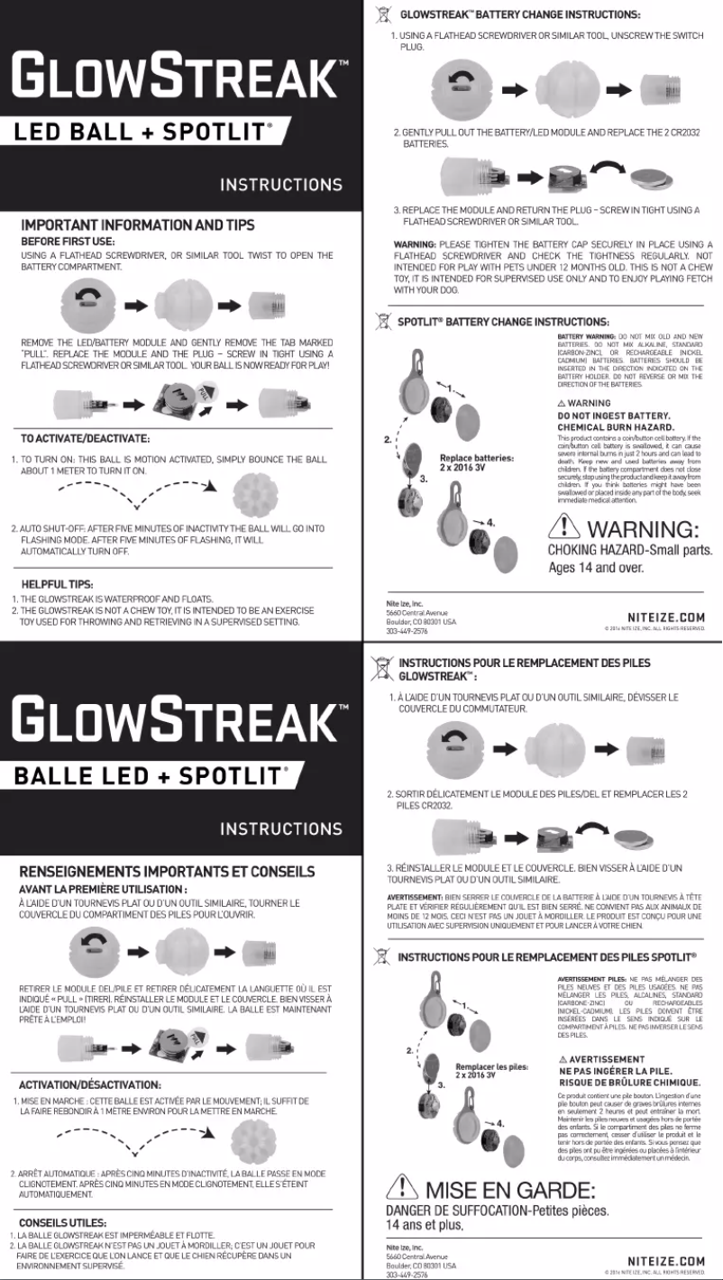 Page n°1 - Manuel utilisateur Nite Ize GSBC-07-R7