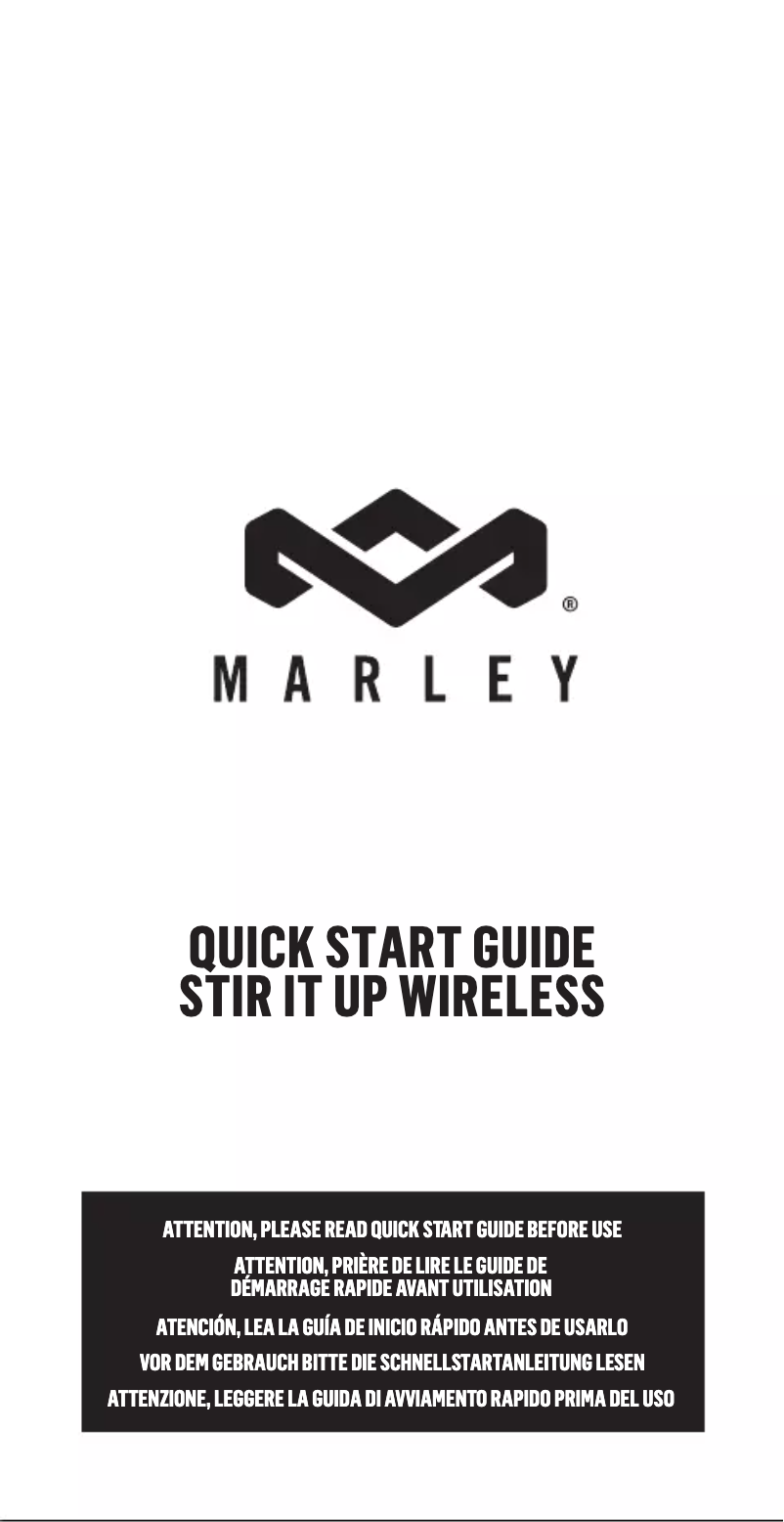 Page 1 de la notice Manuel utilisateur House of Marley Simmer Down