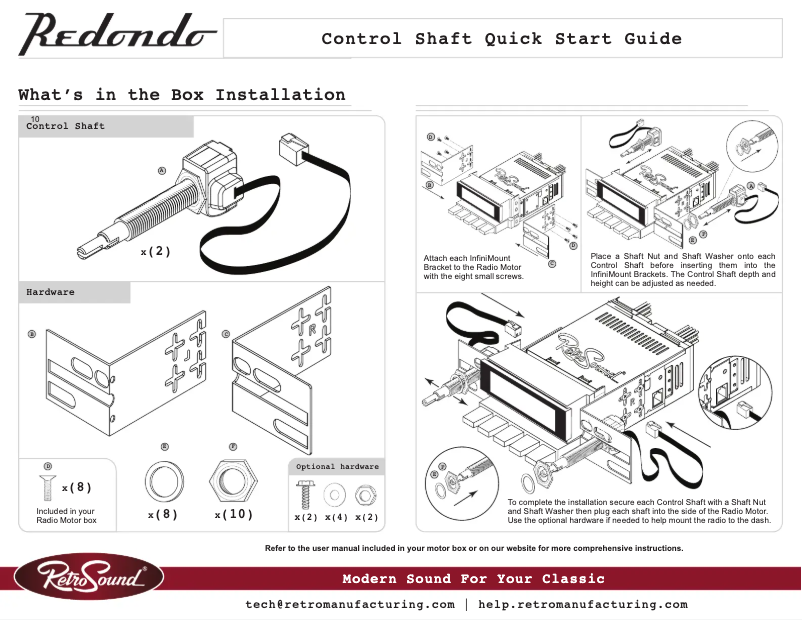Page 1 de la notice Manuel utilisateur RetroSound Redondo RS M1A