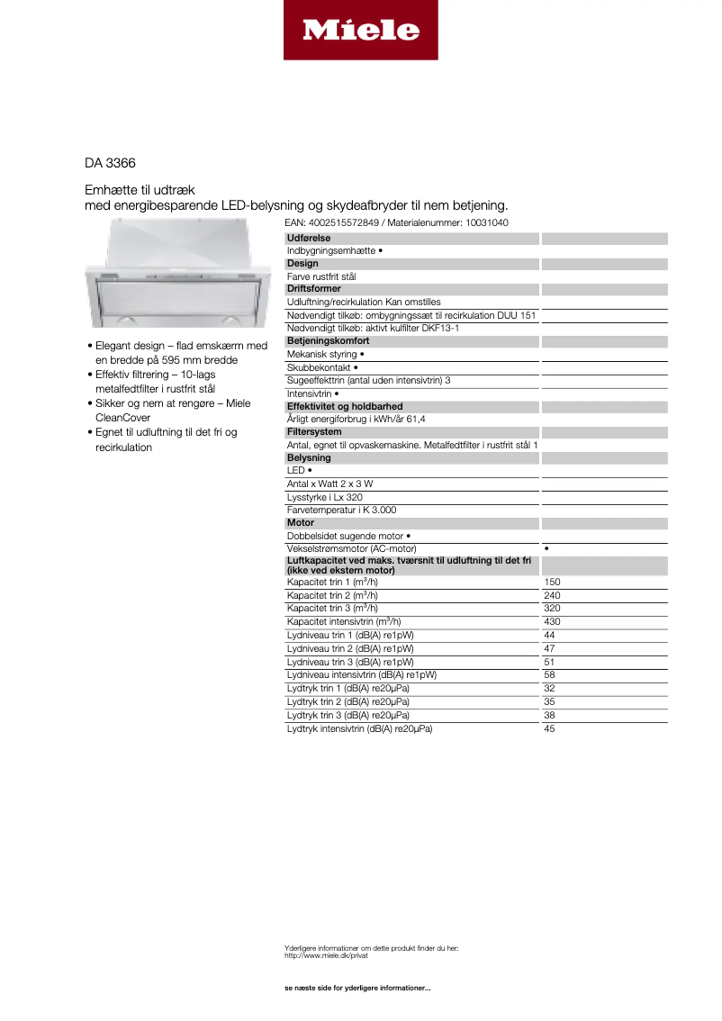 Image de la première page du manuel de l'appareil DA 3366