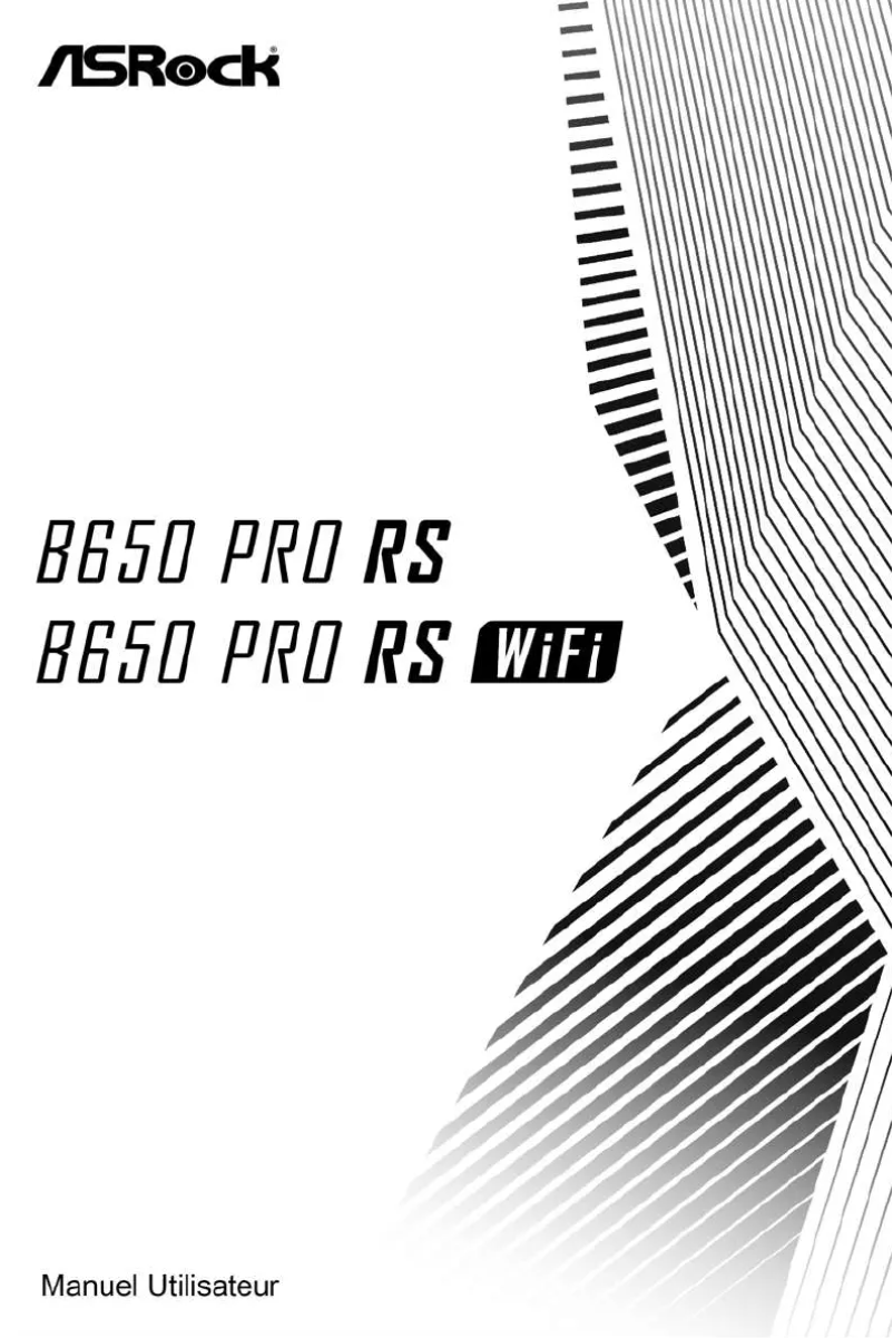 Image de la première page du manuel de l'appareil B650 Pro RS WiFi