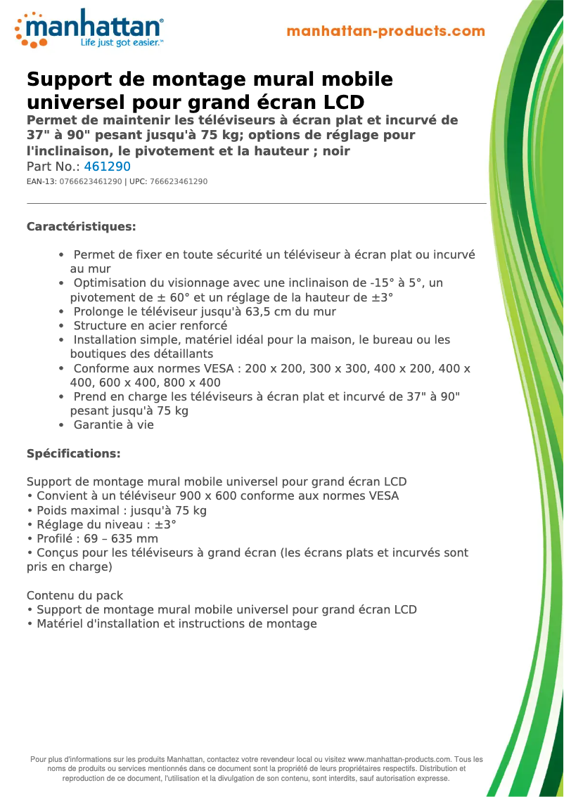 Image de la première page du manuel de l'appareil 461290