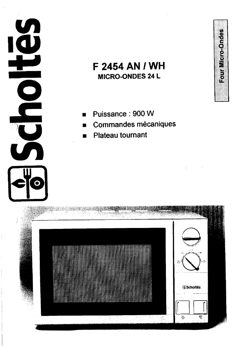 Image de la première page du manuel de l'appareil F 2454 AN