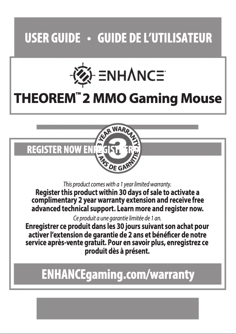 Page 1 de la notice Manuel utilisateur Enhance Theorem 2