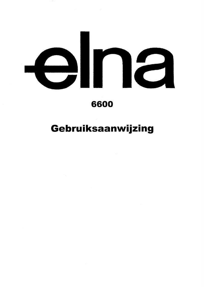 Page 1 de la notice Manuel utilisateur Elna 6600