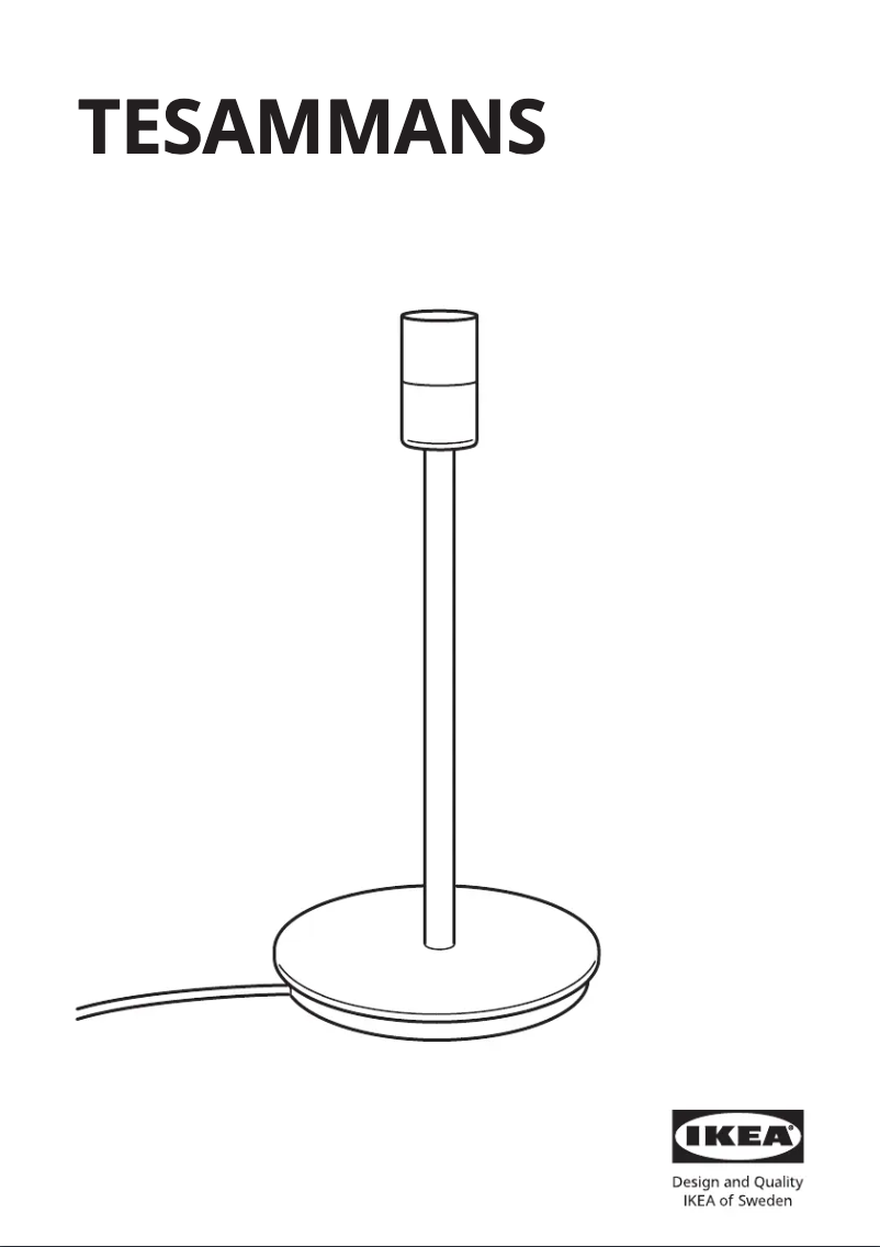 Página 1 del manual Manual de usuario Ikea TESAMMANS 605.786.30