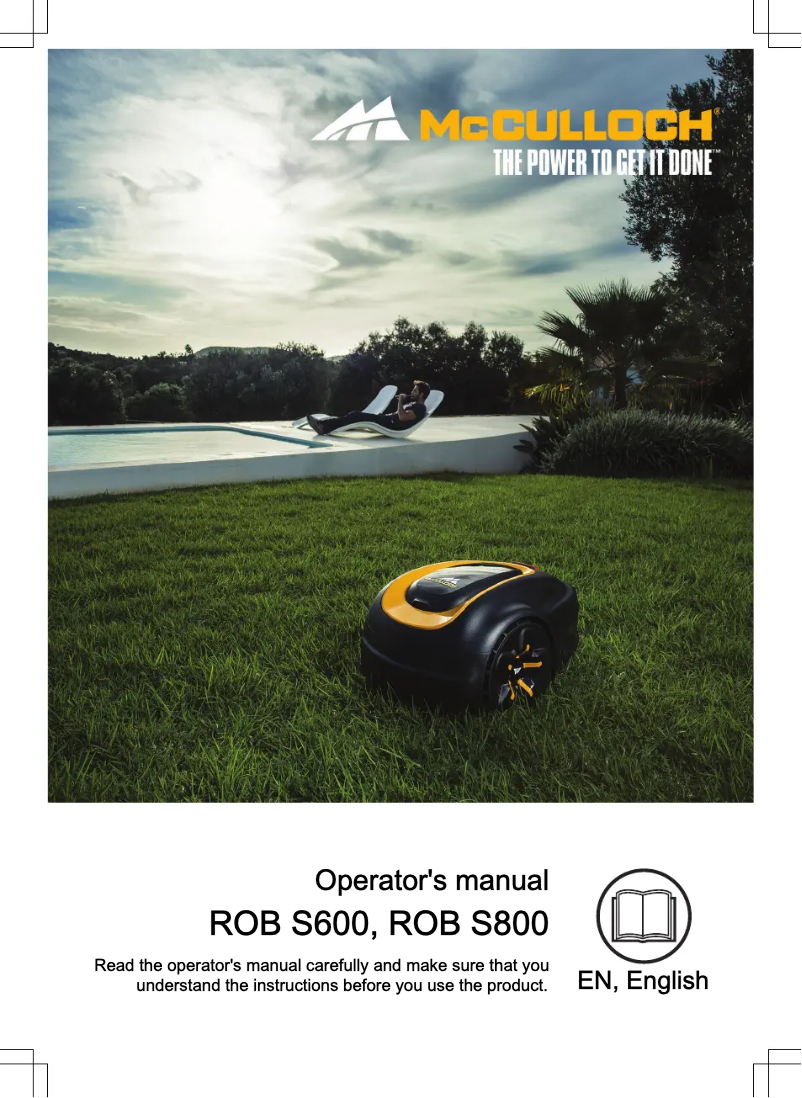 Page n°1 - Manuel utilisateur McCulloch ROB S800