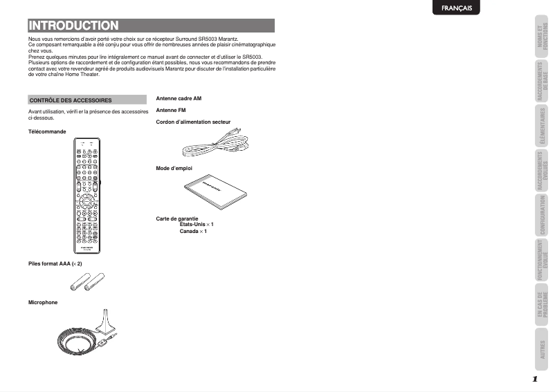 Página 1 del manual Manual de instrucciones Marantz SR5003