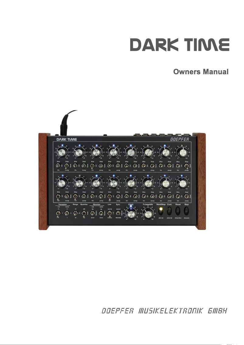 Image de la première page du manuel de l'appareil Dark Time