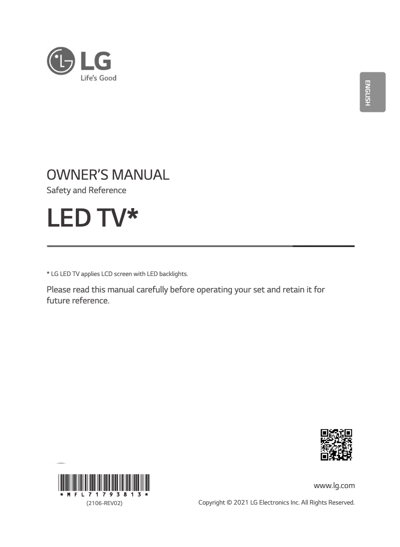 Page 1 de la notice Manuel utilisateur LG 43LM6370PVA