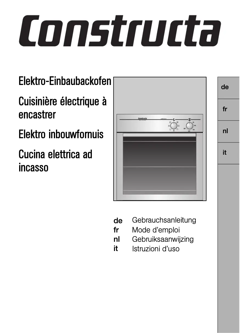 Page 1 de la notice Manuel utilisateur Constructa CF23850