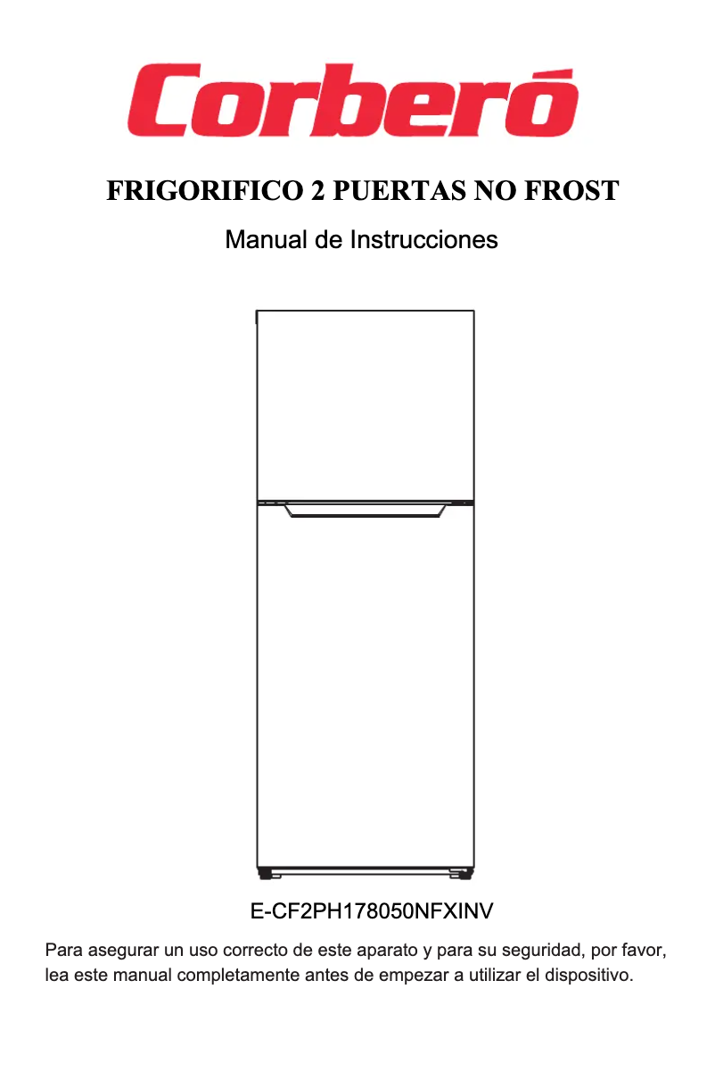 Page n°1 - Manuel utilisateur Corbero E-CF2PH178050NFXINV