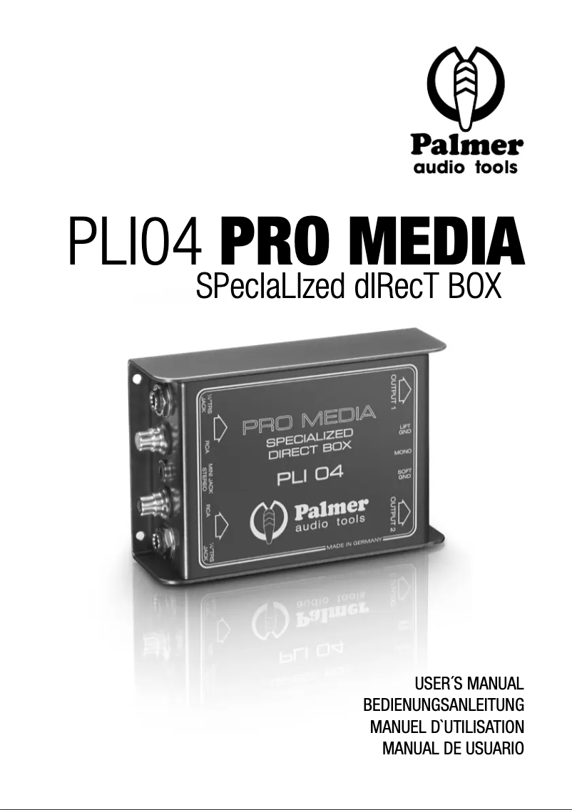 Image de la première page du manuel de l'appareil PLI 04