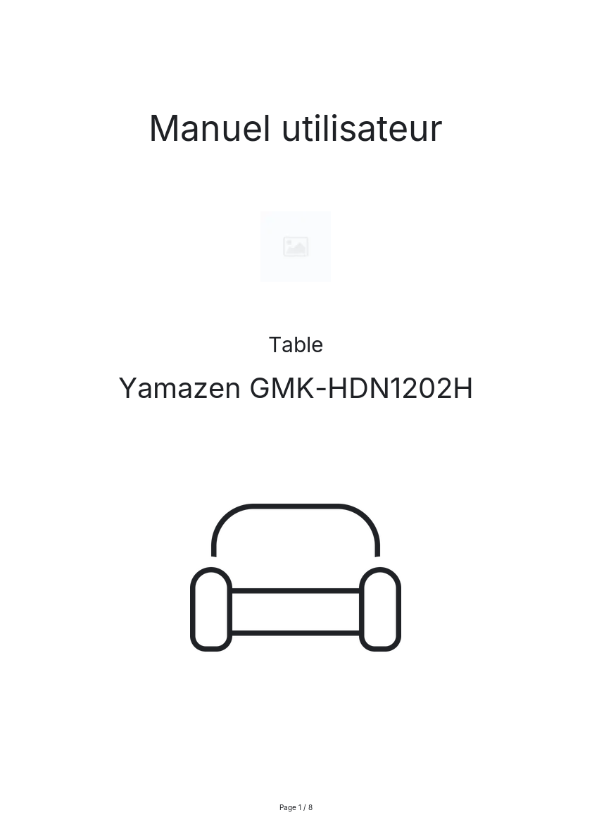 Image de la première page du manuel de l'appareil GMK-HDN1202H