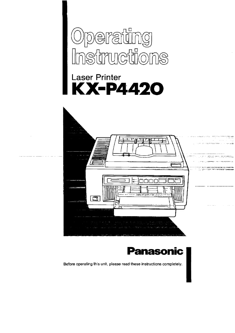 Image de la première page du manuel de l'appareil KX-P4420