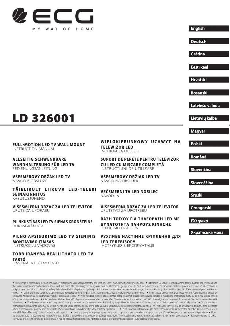 Page 1 de la notice Manuel utilisateur ECG LD 326001