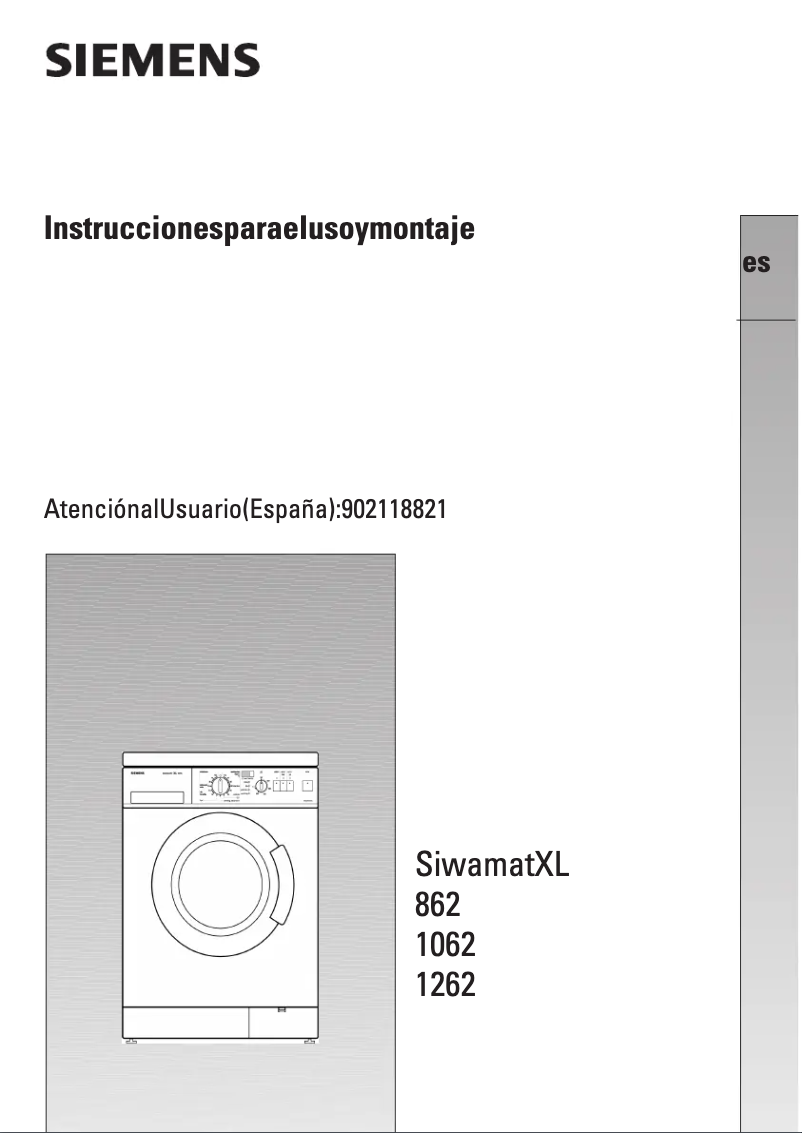 Page n°1 - Manuel utilisateur Siemens WXL1262