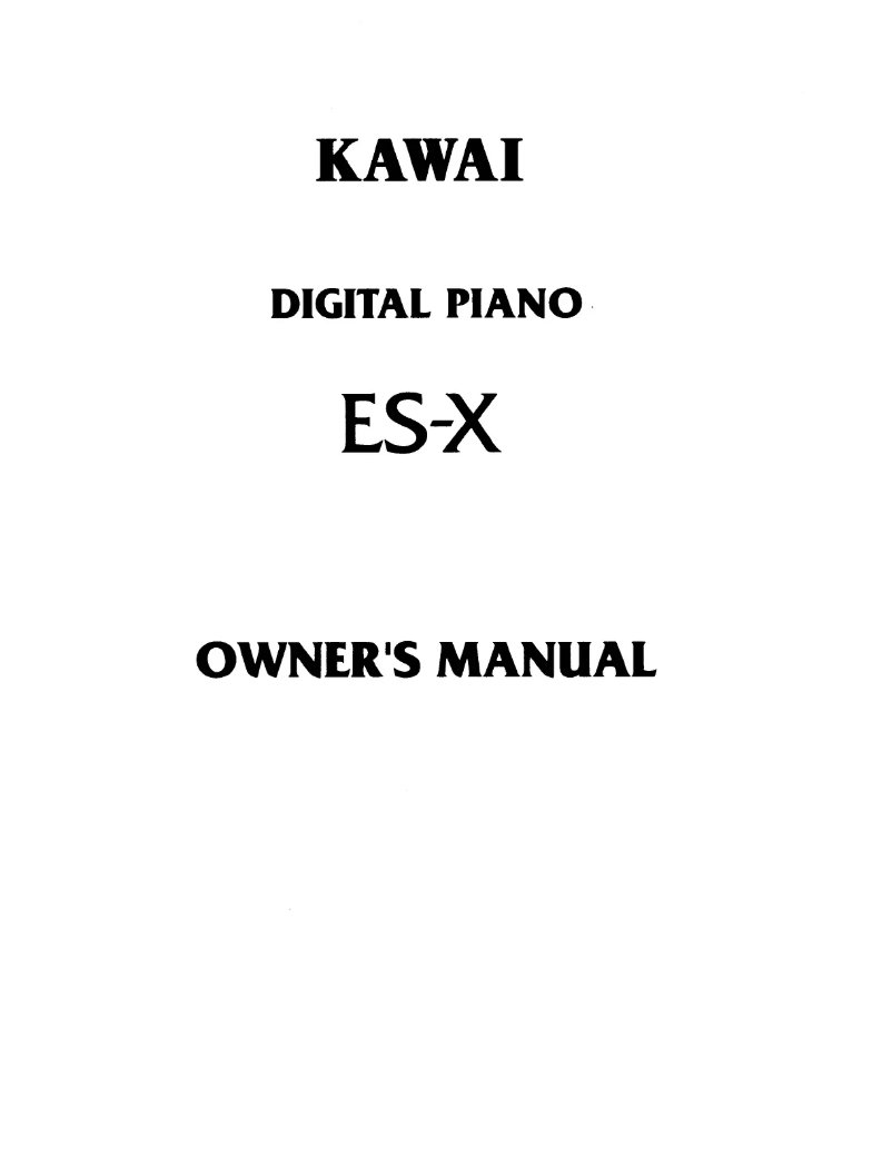 Image de la première page du manuel de l'appareil ESX