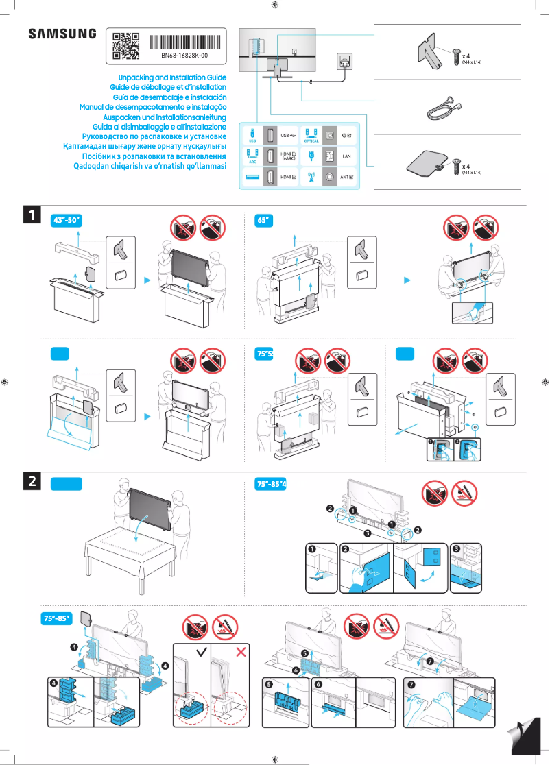 Page 1 de la notice Manuel utilisateur Samsung QE65QN90CAU