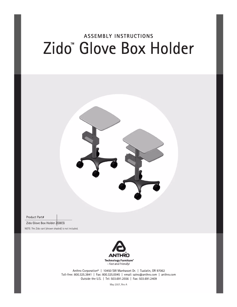 Page n°1 - Manuel utilisateur Ergotron ZGBCG