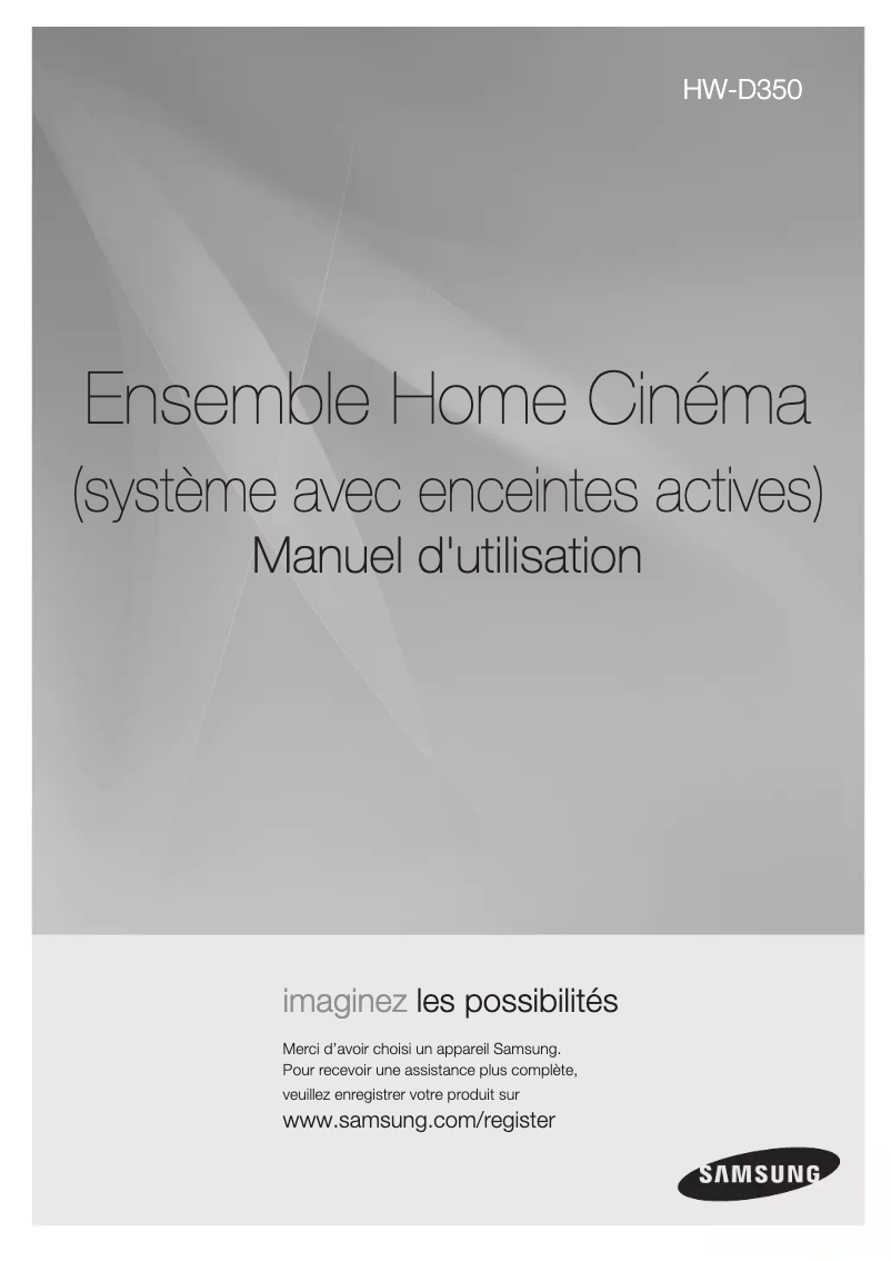 Image de la première page du manuel de l'appareil HW-D351