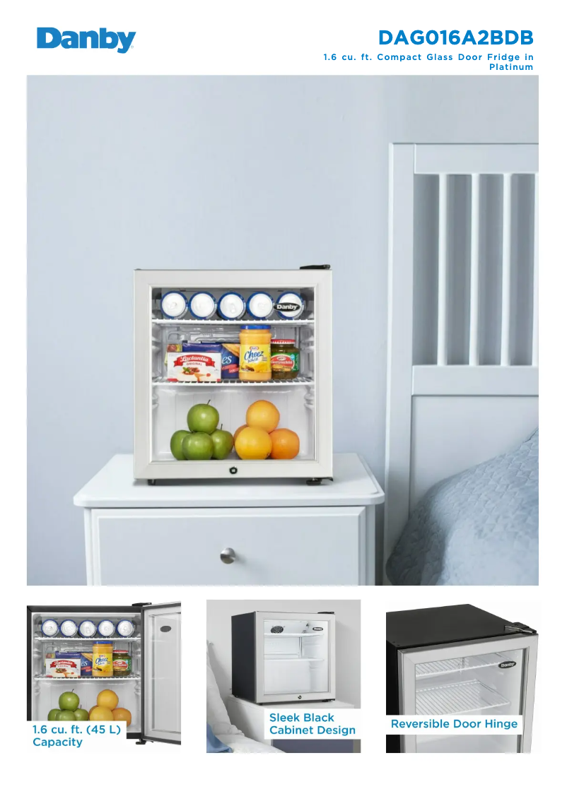 Page n°1 - Fiche technique Danby DAG016A2BDB
