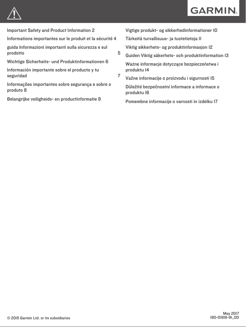 Image de la première page du manuel de l'appareil Varia RTL515